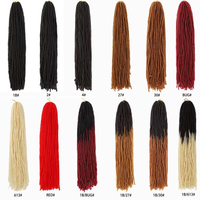 Extensions de dreadlocks synthétiques de 18 pouces pour tresses au crochet, légères et faciles à porter, pour diverses occasions