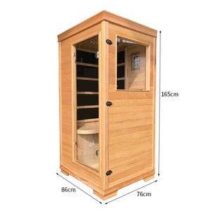 Sauna sec intérieur de luxe au design moderne, taille personnalisée, 220v, <span class=keywords><strong>bois</strong></span> de pruche massif avec une puissance de 3kw, sans vapeur, enclos de massage pour la peau - Product Image 2