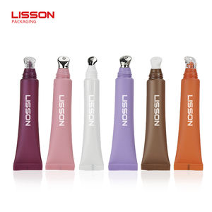 OEM 화장품 10ml 15ml 아이크림 세럼 립글로스 립밤 용기 PE 스퀴즈 튜브 포장 (메탈 아연 합금 어플리케이터 포함) - Product Image 1