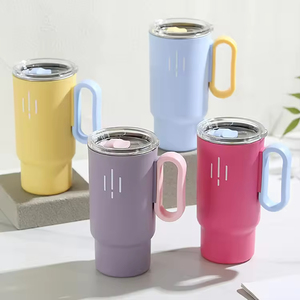 แก้วกาแฟแบบพกพา ผนังสองชั้น แสดงอุณหภูมิ พร้อมไฟ LED เป็นมิตรกับสิ่งแวดล้อม ทำจากสแตนเลส เก็บความร้อน สำหรับแคมป์ปิ้ง รุ่นสมาร์ท - Product Image 1