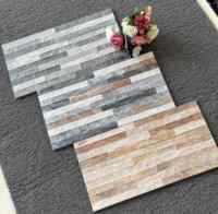 Vente en gros 300x600mm Carreaux de revêtement extérieur modernes Aspect pierre Extérieur 3D grossièrement brique pour la maison Prix bon marché Résistance au feu