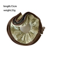 Daou 15cm Chouchous pour cheveux oversize tendance avec fermeture éclair, couleurs unies, uniques, durables, haute élasticité, pour femmes, accessoires capillaires