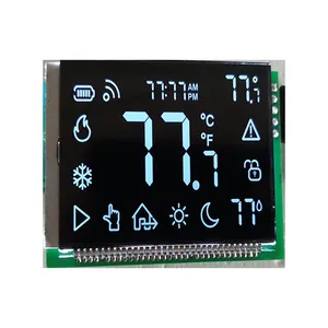 Customised 2/3/4/6/7/14/16 Digit Lcd Screen Panel Monochrome Tn Htn Stn Fstn Va Temperature Meter Thermostat Lcd Segment Display