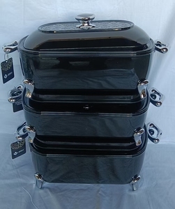 Ensemble de conservation alimentaire triple taille <span class=keywords><strong>3L</strong></span> 4L 5L Pots en acier inoxydable ABS Organisation parfaite de la cuisine - Product Image 4