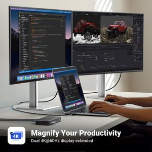 Base de conexión USB C UGREEN Revodok Pro 209 <span class=keywords><strong>DisplayLink</strong></span> 9 en 1 con doble monitor 4K60hz para Macbook - Product Image 3