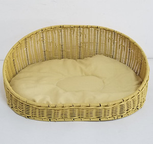 Xh Zomer Cool Handgeweven Ovale Waterdichte Koeling Ademende Pp Rotan Rieten Kat Hondenbed Huisdier Huis Net & Huisdier Kooien - Product Image 2