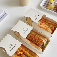 Boîte à sandwichs écologique de qualité alimentaire, plateau, gâteau, biscuits, boulangerie, cadeau pour traiteur, œuf, burger, boîte à sandwich, emballage en papier