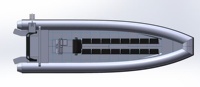 Bateau semi-rigide de luxe Haide CE 34 pieds Patrol DL1050, bateau Rush Wave, île flottante gonflable électrique, bateau-kart électrique