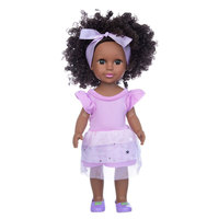 Vente en Gros de Poupées en Vinyle de Haute Qualité de 14 Pouces pour Enfants, Poupées Noires Africaines Personnalisées avec Poupée Américaine en Caoutchouc