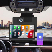 Nouvel autoradio portable 7 pouces avec double Bluetooth stéréo, CarPlay sans fil universel, Android Auto, écran IPS, caméra de recul, lecteur MP3/MP4