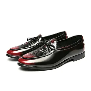 Zapatos de vestir de oficina personalizados para hombre, zapatos de cuero tallado en relieve de calidad, zapatos de fiesta de boda para hombre, zapatos de hilo de coser de gran tamaño