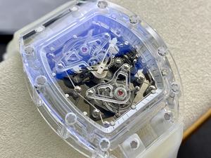 Reloj Mecánico de Cristal Luminoso a Prueba de Agua de Súper Calidad, Movimiento Tourbillon RM56-02 de Fábrica Europea, Reloj Esqueleto de Cristal Transparente - Product Image 2