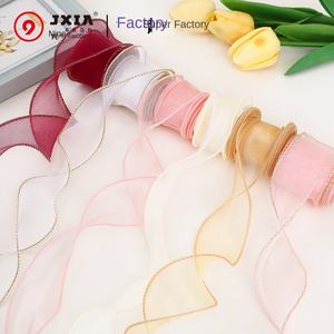 Vente en gros de ruban de polyester fil de queue de poisson ruban magique bricolage bouquet de fleurs matériel d'emballage pour l'art floral et la décoration - Product Image 3