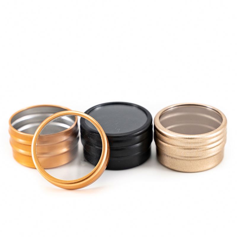 10g Aluminum Open Window Clear Ointment Small Screw Cap Recyclable Cosmetic Face Cream Round Packing Cans