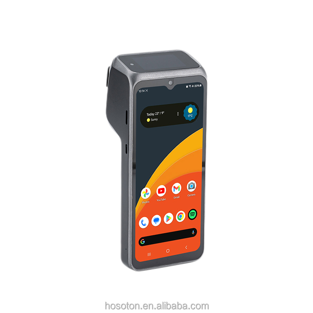 6.5inch Touch Screen Mobile Pos Rugged Handheld Card Reader Machine All in One Pos System with Printer Scanner Mini Display