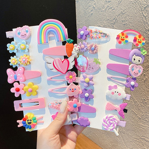 סיטונאי 14pcs חמוד יפה Cartoon גלידת Unicorn ילדים בנות שיער סיכות לשיער סיכות שיער אביזרי ילדה - Product Image 4