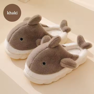 <span class=keywords><strong>Chaussons</strong></span> d'intérieur en peluche requin bleu, pantoufles plates en forme d'animaux, <span class=keywords><strong>chaussons</strong></span> de maison en peluche requin - Product Image 3