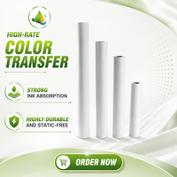 Rouleaux de papier thermique blanc KINSEDO pour sublimation textile, séchage rapide, taux de transfert de 98 %, légers – Approvisionnement direct usine