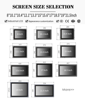 10.1 11.6 13.3 15.6 tablettes intégrées robustes IP65 étanche moniteur Lcd sans ventilateur tout en un écran tactile industriel Pc