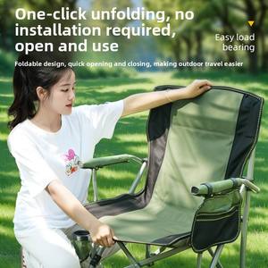 كرسي تخييم خارجي بتصميم حدوة حصان قابل للطي ومريح وخفيف للغاية من قماش أكسفورد، من أفضل صيحات الموضة للبيع بالجملة - Product Image 2