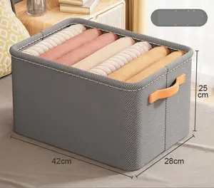 Vente en gros de grande boîte de rangement personnalisée de haute qualité 26L pour cations boîte de rangement pliable pour livres boîte de rangement pliable