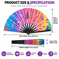 Éventail Pliant Personnalisé Vintage en Gros, 33 cm (13 pouces), en Bambou, Bois ou Plastique, Imprimé pour Fêtes et Événements Spéciaux
