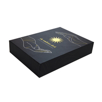 Coffret de cartes de tarot personnalisées de luxe, emballage en carton noir mat, boîtes cadeaux avec laminage mat recyclable