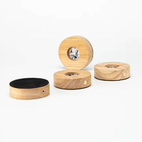Base de lumière en bois support rond coloré bois Led Base de lumière pour 3D cristal verre résine Art