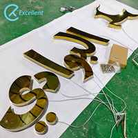 Conception personnalisée enseignes en acrylique avec lettres Led Enseigne murale publicitaire Led pour extérieur Affaires Enseigne lumineuse avec lettres au canal électrique