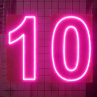 Enseigne LED néon RVB personnalisée avec numéros de joyeux anniversaire ou de mariage, conception gratuite, vente chaude OEM