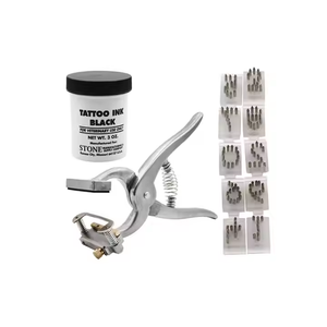 Pince de tatouage en acier inoxydable Pig Dog Rabbit Ep Thorn Pliers Letters Veterinary Four/Five/Six Digit Numbers Tattoo Pince - Product Image 1
