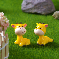 En gros, Figurines de girafes en résine opaques et vives, style conte de fées délicat et sérénité de la savane, Décoration de maison Elf on Shelf, Statue animale DIY