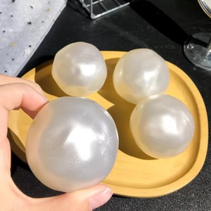 Pearl Gem <b>Squishy</b> Toy Filled with Coconut Oil, Non-Resilient Squeeze Ball, Stress Relief Fidget Toy for Adults & Kids - Product Image 4