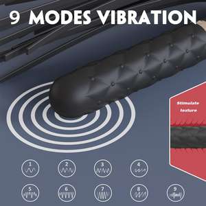 Jouet sexuel vibrant sans fil rechargeable en silicone personnalisé pour jeux BDSM adultes - Menottes Bodange noires et roses incluses - Product Image 4