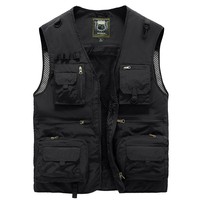 Gilet photo de voyage de pêche Safari de travail en plein air d'été pour hommes avec poches