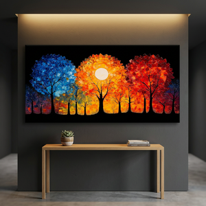 Modern Metal Art Wall Decor Portrait Prints with Wood <b>Frame</b> <b>for</b> Living Room Colorful - Product Image 2