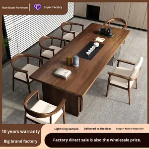 Nouvelle <span class=keywords><strong>table</strong></span> à thé multifonctionnelle en <span class=keywords><strong>bois</strong></span> massif de style chinois, couleur noyer, grand <span class=keywords><strong>plateau</strong></span>, pour la maison et le bureau, <span class=keywords><strong>plateau</strong></span> pour préparer le thé - Product Image 2