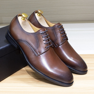 Zapatos de cuero de alta gama para hombre, zapatos italianos de negocios y oficina, zapatos formales de cuero hechos a mano para hombre y Oxfords. - Product Image 6