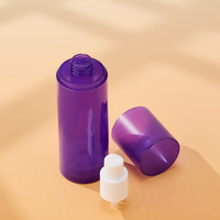 Flacon pulvérisateur sans air en plastique PET violet de 80 ml, calibre 18, écologique, pour soins de la peau, emballage de brume fine