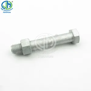 Hot Dip Galvanized A394 T0 T1 Hex Head Steel Transmission Tower Bolts