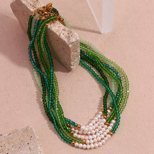 Collares de Perlas de Agua Dulce con Cristales Geométricos Facetados al por Mayor, Regalo Personalizable para Mujeres, Pequeñas Empresas, Se Aceptan Pedidos al por Mayor - Product Image 5