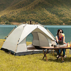 Tente de camping en tissu Oxford 210D, quatre saisons, avec armature diagonale, ouverture rapide automatique, une chambre, portable, pour 3-4/5-6 personnes - Product Image 1