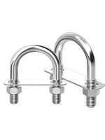 Vis à boulon en U en acier inoxydable 304 avec déflecteur d'écrou Carte en forme de U Collier de serrage en forme de U Boucle de fixation Finition zinguée