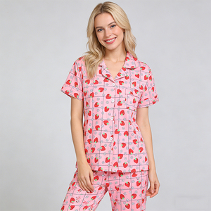 <span class=keywords><strong>Pigiama</strong></span> da Donna Personalizzato con Logo, in Cotone Modal e Bambù, Morbido Set Due Pezzi, Abbigliamento da Casa per Donna, Set <span class=keywords><strong>Pigiama</strong></span> <span class=keywords><strong>Familiare</strong></span> - Product Image 2