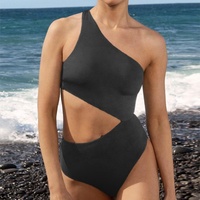 Maillots de bain personnalisés évidés, bikini, maillot de bain solide, maillots de bain conservateurs une pièce pour femmes