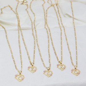 <span class=keywords><strong>Collana</strong></span> <span class=keywords><strong>con</strong></span> Ciondolo Personalizzato in Ottone alla Moda 2022, Placcata in Oro 18K, <span class=keywords><strong>con</strong></span> 26 Lettere Iniziali, Regalo Glamour Femminile - Product Image 2