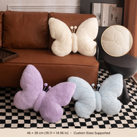 Coussin Papillon Doux en Velours Couleurs Personnalisables Coussin Uni Tricoté Mignon Écologique Tailles Personnalisées Oreiller Unisexe Maison