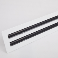 Grille de ventilation moderne en alliage d'aluminium 10x4 avec 2 fentes, diffuseur d'air linéaire pour chauffage et refroidissement, installation facile
