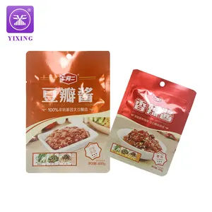 Flexible Packaging 100g 300g Plastic High Barrier Hot Fill Sauce Packaging Bag Three Sides Sealing Tomato Ketchup Sachet