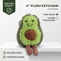 Schattig zacht mini avocado knuffel 4 inch gevuld fruit speelgoed voor tasdecoratie verjaardag cadeau arcade machine prijs direct uit voorraad leverbaar